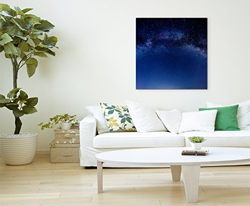 Leinwandbild 60x60cm Naturfotografie – Milchstraße aus der nörlichen Hemisphäre auf Leinwand exklusives Wandbild moderne Fotografie für ihre Wand in vielen Größen