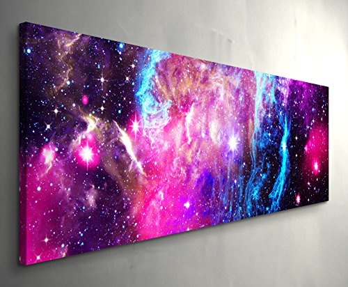 Paul Sinus Art Leinwandbilder | Bilder Leinwand 150x50cm Weltraum Sterne