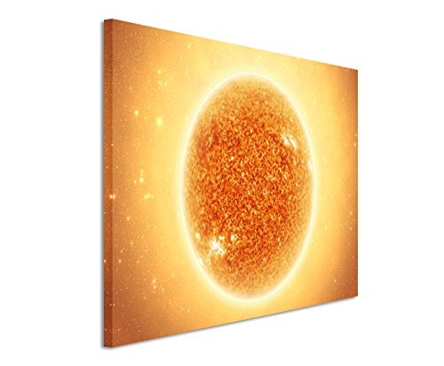 Paul Sinus Art Kunstfoto auf Leinwand 60x40cm Sonne mit Schärfentiefe auf Leinwand Exklusives Wandbild Moderne Fotografie für Ihre Wand in Vielen Größen