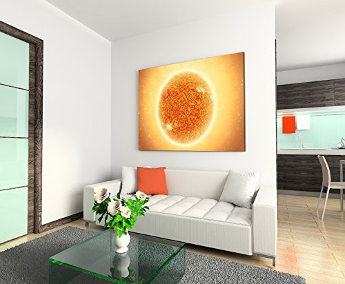 Paul Sinus Art Kunstfoto auf Leinwand 60x40cm Sonne mit Schärfentiefe auf Leinwand Exklusives Wandbild Moderne Fotografie für Ihre Wand in Vielen Größen