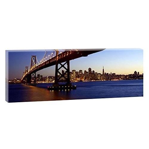 San Francisco Skyline | Panoramabild im XXL Format | Trendiger Kunstdruck auf Leinwand | 150 cm x 50 cm