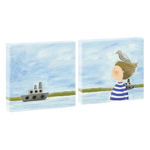 Paul am Meer - Trendige Kunstdruckserie auf Leinwand -...
