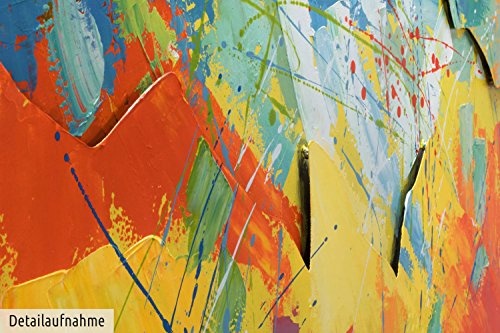 KunstLoft Extravagantes Metallbild 3D Rise to The Sky 150x50x4cm | Design Wanddeko XXL Handgefertigt | Unikat Luxus Wandskulptur | Abstrakt Bunt Warme Farben | Wandbild Relief Modern