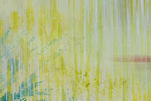 KunstLoft® XXL Gemälde Wink des Himmels 180x120cm | original handgemalte Bilder | Farbverlauf Abstrakt Gelb Türkis | Leinwand-Bild Ölgemälde einteilig groß | Modernes Kunst Ölbild