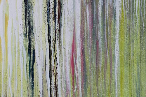 KunstLoft® XXL Gemälde Grüne Utopie 180x120cm | original handgemalte Bilder | Linien Abstrakt Grün Grau | Leinwand-Bild Ölgemälde einteilig groß | Modernes Kunst Ölbild