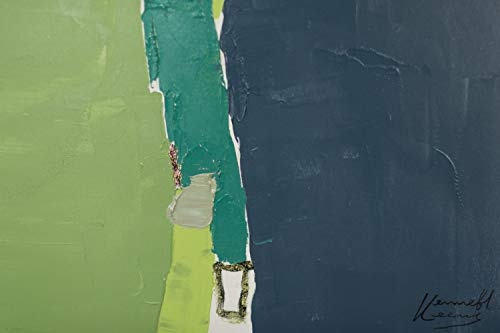 KunstLoft® Acryl Gemälde Bound to You 70x70cm | original handgemalte Leinwand Bilder XXL | Abstrakt Adler Landschaft Blau Grün | Wandbild Acrylbild Moderne Kunst einteilig mit Rahmen
