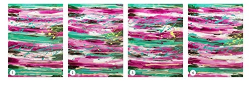 KunstLoft® Acryl Gemälde Mode verbindet 75x100cm | original handgemalte Leinwand Bilder XXL | Abstrakt Streifen Pink Bunt | Wandbild Acrylbild Moderne Kunst einteilig mit Rahmen