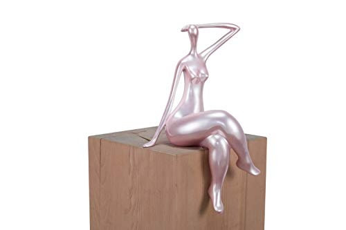 KunstLoft® Skulptur Sensitive Seduction 22x40x15cm | Moderne Kunststein-Figur | Modern Mensch Deko Pink | Statue als Unikat - Handgefertigtes Kunstwerk | Schöne Wohnzimmer-Dekoration
