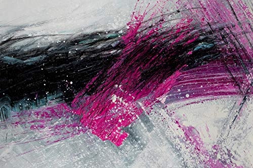 KunstLoft® XXL Gemälde Flut der Liebe 180x120cm | original handgemalte Bilder | Modern Abstrakt Pink Grau | Leinwand-Bild Ölgemälde einteilig groß | Modernes Kunst Ölbild