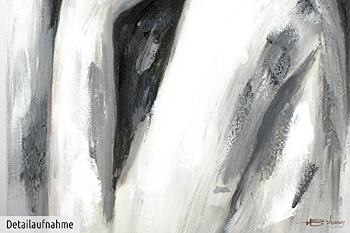 KunstLoft® Acryl Gemälde Shy Gesture 100x70cm | original handgemalte Leinwand Bilder XXL | Frau Schwarz-Weiß Verführung Modern | Wandbild Acrylbild moderne Kunst einteilig mit Rahmen