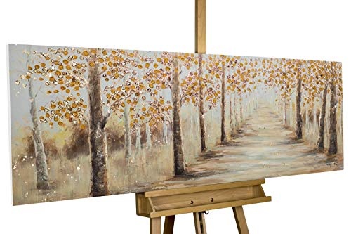 KunstLoft® Acryl Gemälde Herbstallee 150x50cm |...