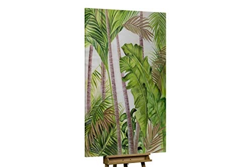 KunstLoft® XXL Gemälde Jungle of Senses 120x180cm | original handgemalte Bilder | Grün Wald Palmen Tropen | Leinwand-Bild gemälde einteilig groß | Modernes Kunst bild