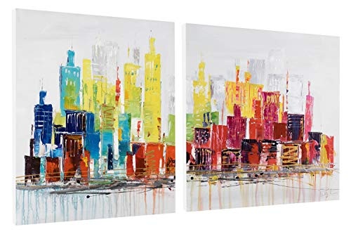 KunstLoft Acryl Gemälde City of Lights 120x60cm |...