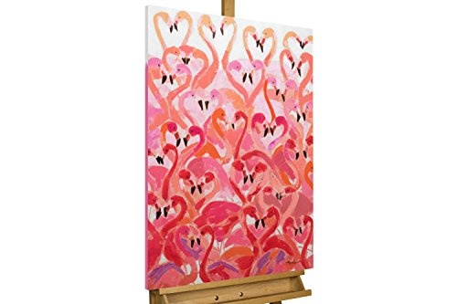 KunstLoft Acryl Gemälde Flamingos in Love 60x90cm |...
