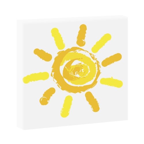 Kunstdruck auf Leinwand -Sonne 65cm x 65cm