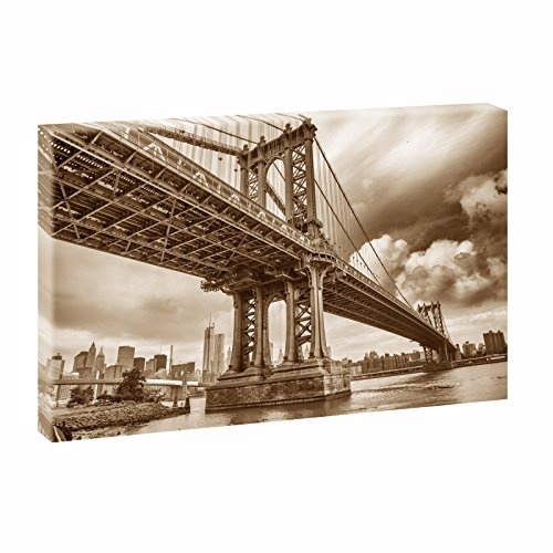 New York-Manhattan Bridge | Panoramabild im XXL Format |...