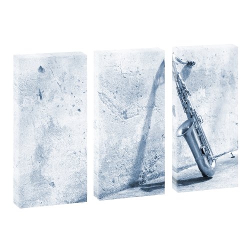 Trendiger Kunstdruck auf Leinwand - Saxophon 4 -...