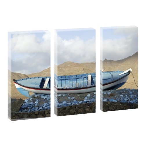 Kunstdruck auf Leinwand - Strandboot - mehrteilig - 130cm...