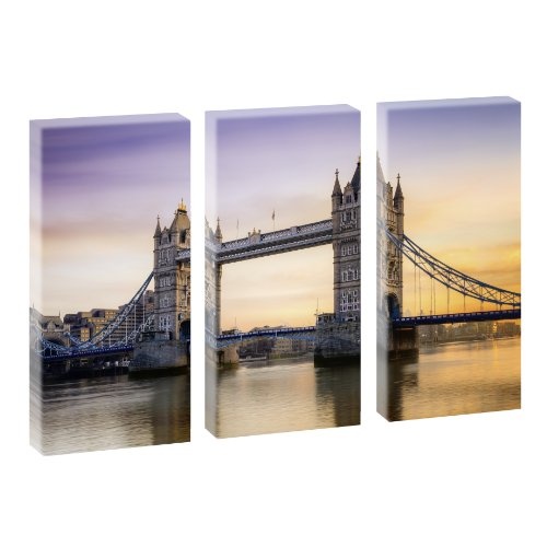 Kunstdruck auf Leinwand - Tower Bridge London - mehrteilig - 130cm x 80cm