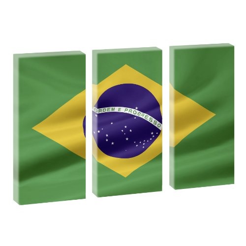 Brasil - Trendiger Kunstdruck auf Leinwand - mehrteilig 130cm x 80cm (je 40cm x 80cm)