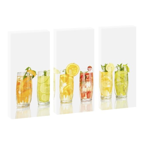 Sommerliche Cocktails - Trendiger Kunstdruck auf Leinwand...