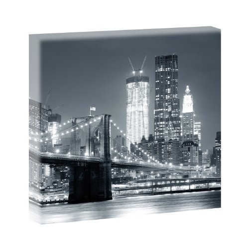 Kunstdruck auf Leinwand - New York Brooklyn Bridge 65cm x 65cm