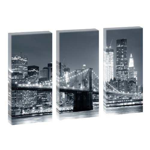Kunstdruck auf Leinwand - New York Brooklyn Bridge -...