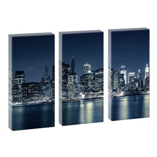 Kunstdruck auf Leinwand - New York Skyline 130cm x 80cm