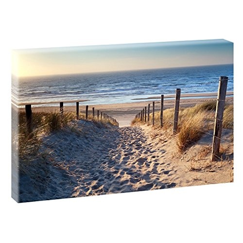 Weg zum Nordseestrand Bilder auf Leinwand Poster Wandbild...