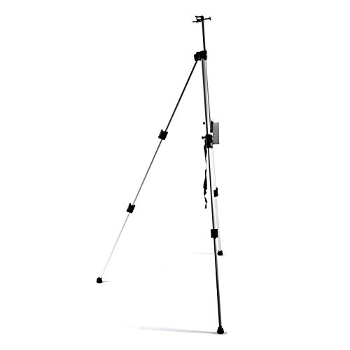 BK BILDERRAHMEN KOLMER Aluminium STAFFELEI Tripod | 125-165cm | Feldstaffelei, Metallstaffelei, Künstlerstaffelei für Leinwände & Keilrahmen bis 83cm Höhe