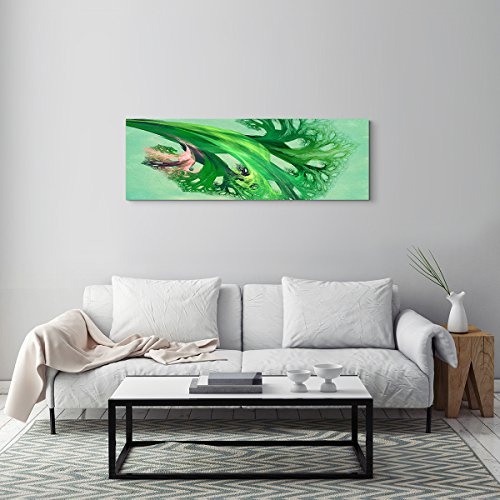 Mit dem Wind - Kunstdruck auf Leinwand gerahmt 150x50cm