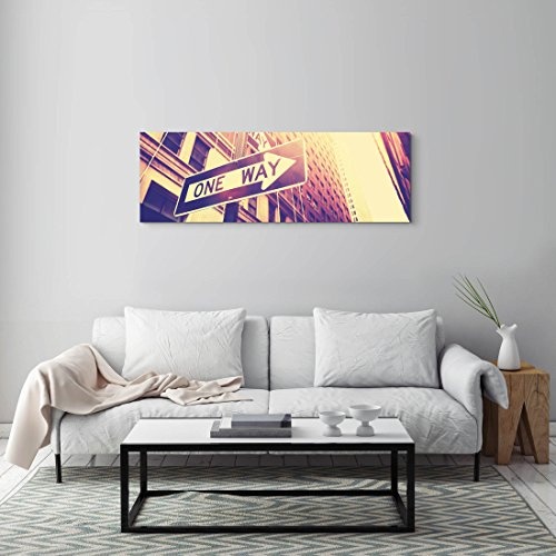 Paul Sinus Art Leinwandbilder | Bilder Leinwand 150x50cm Einbahnstraße in New York