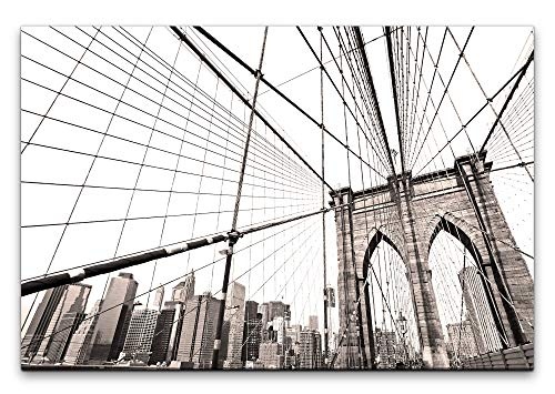 Paul Sinus Art New York 100 x 70 cm Inspirierende Fotokunst in Museums-Qualität für Ihr Zuhause als Wandbild auf Leinwand in