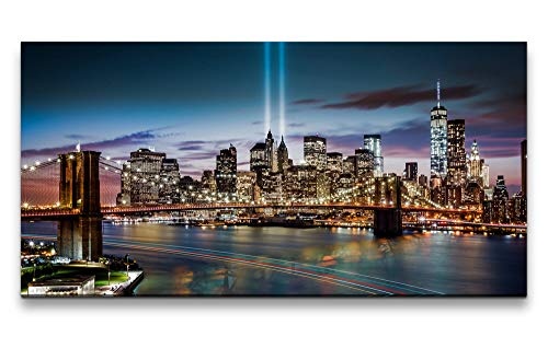 Paul Sinus Art New York City Skyline 120x 60cm Panorama Leinwand Bild XXL Format Wandbilder Wohnzimmer Wohnung Deko Kunstdrucke