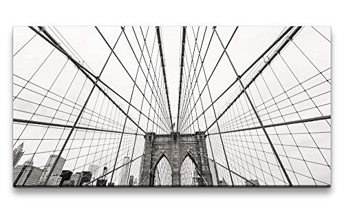 Paul Sinus Art New York City Skyline 120x 60cm Panorama Leinwand Bild XXL Format Wandbilder Wohnzimmer Wohnung Deko Kunstdrucke