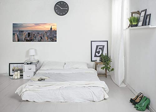 Paul Sinus Art GmbH New York Skyline 120x 50cm Panorama Leinwand Bild XXL Format Wandbilder Wohnzimmer Wohnung Deko Kunstdrucke