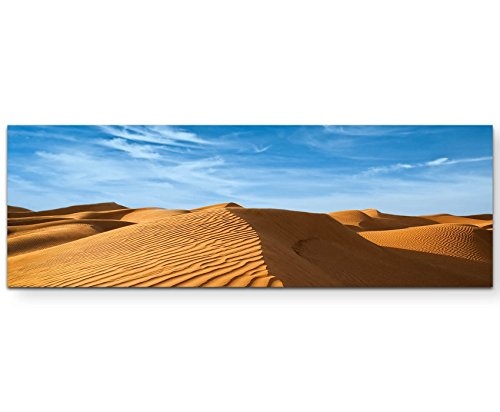 Paul Sinus Art Leinwandbilder | Bilder Leinwand 150x50cm Sand Bank in Nordafrikanischen Wüste