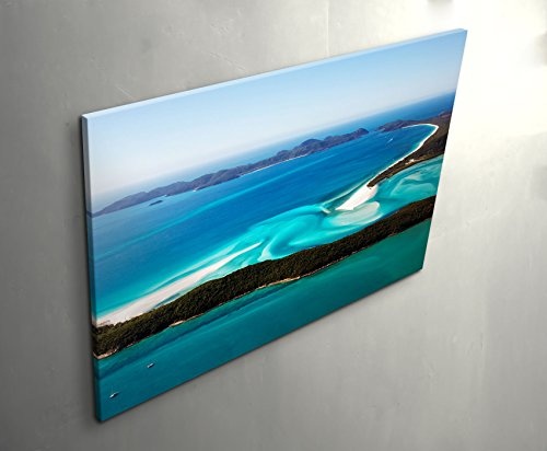 Paul Sinus Art Leinwandbilder | Bilder Leinwand 120x80cm Whitehaven Beach - Australien
