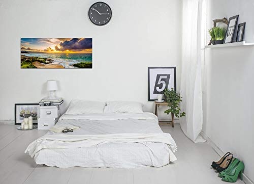 Paul Sinus Art GmbH Hawaii Küstenlandschaft 120x 50cm Panorama Leinwand Bild XXL Format Wandbilder Wohnzimmer Wohnung Deko Kunstdrucke