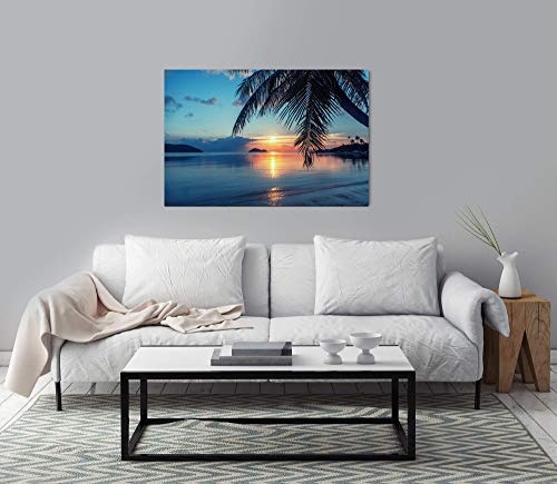 Paul Sinus Art schöner Sonnenuntergang 180 x 120 cm Inspirierende Fotokunst in Museums-Qualität für Ihr Zuhause als Wandbild auf Leinwand in XXL Format