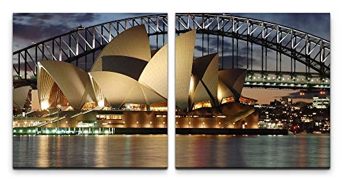 Paul Sinus Art GmbH Oper in Sydney bei Nacht 120x60cm - 2...