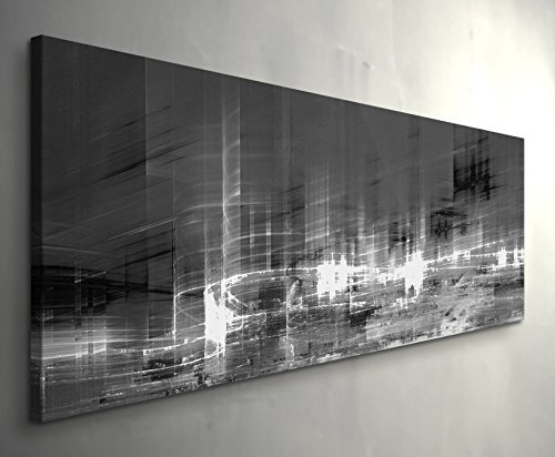 Paul Sinus Art Leinwandbilder | Bilder Leinwand 120x40cm Digitale Perspektive Einer Stadt Bei Nacht