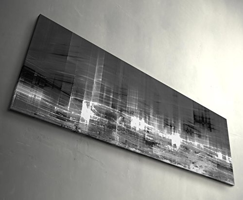 Paul Sinus Art Leinwandbilder | Bilder Leinwand 120x40cm Digitale Perspektive Einer Stadt Bei Nacht