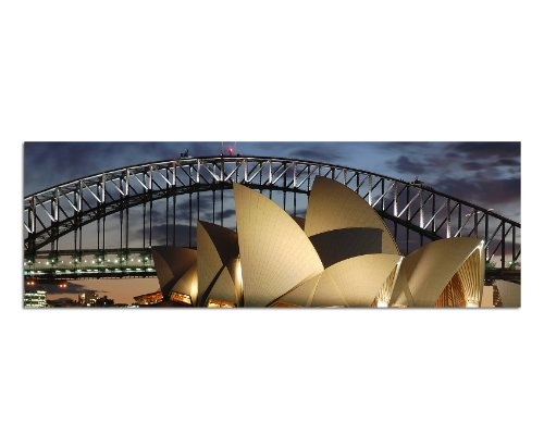 Panoramabild auf Leinwand und Keilrahmen 150x50cm Sydney...