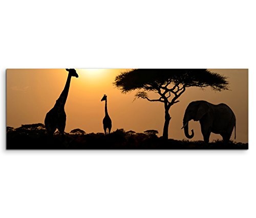 150x50cm Leinwandbild auf Keilrahmen Afrika Serengeti...