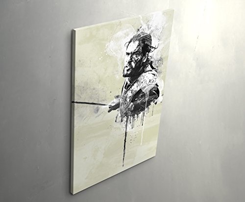 Jon Snow GoT 90x60cm Paul Sinus Art Splash Art Wandbild auf Leinwand naturfarbend