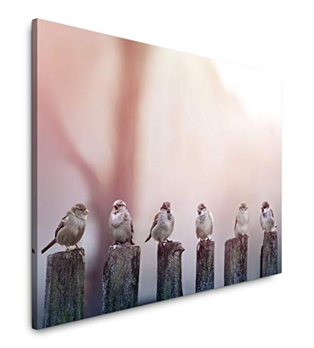 Paul Sinus Art Vögel auf Holzstämmen 100 x 70...