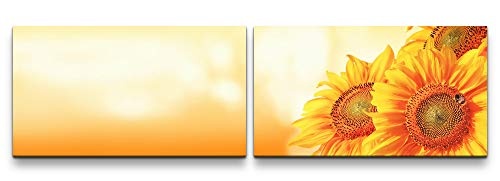 Paul Sinus Art schöne Sonnenblumen 180x50cm - 2...