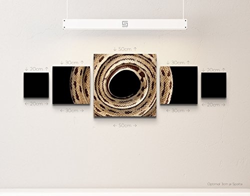 Paul Sinus Art Leinwandbilder | Bilder Leinwand 160x50cm Kettennatter
