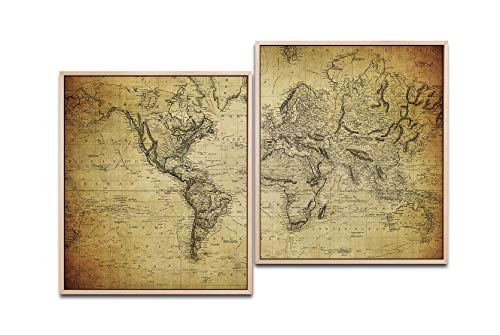 Paul Sinus Art Vintage Landkarte 130 x 90 cm (2 Bilder...